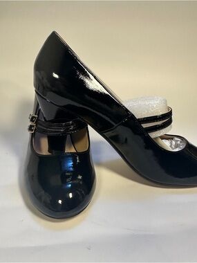Journee Collection Black Patent Double-Strap Mary Jane Size 9